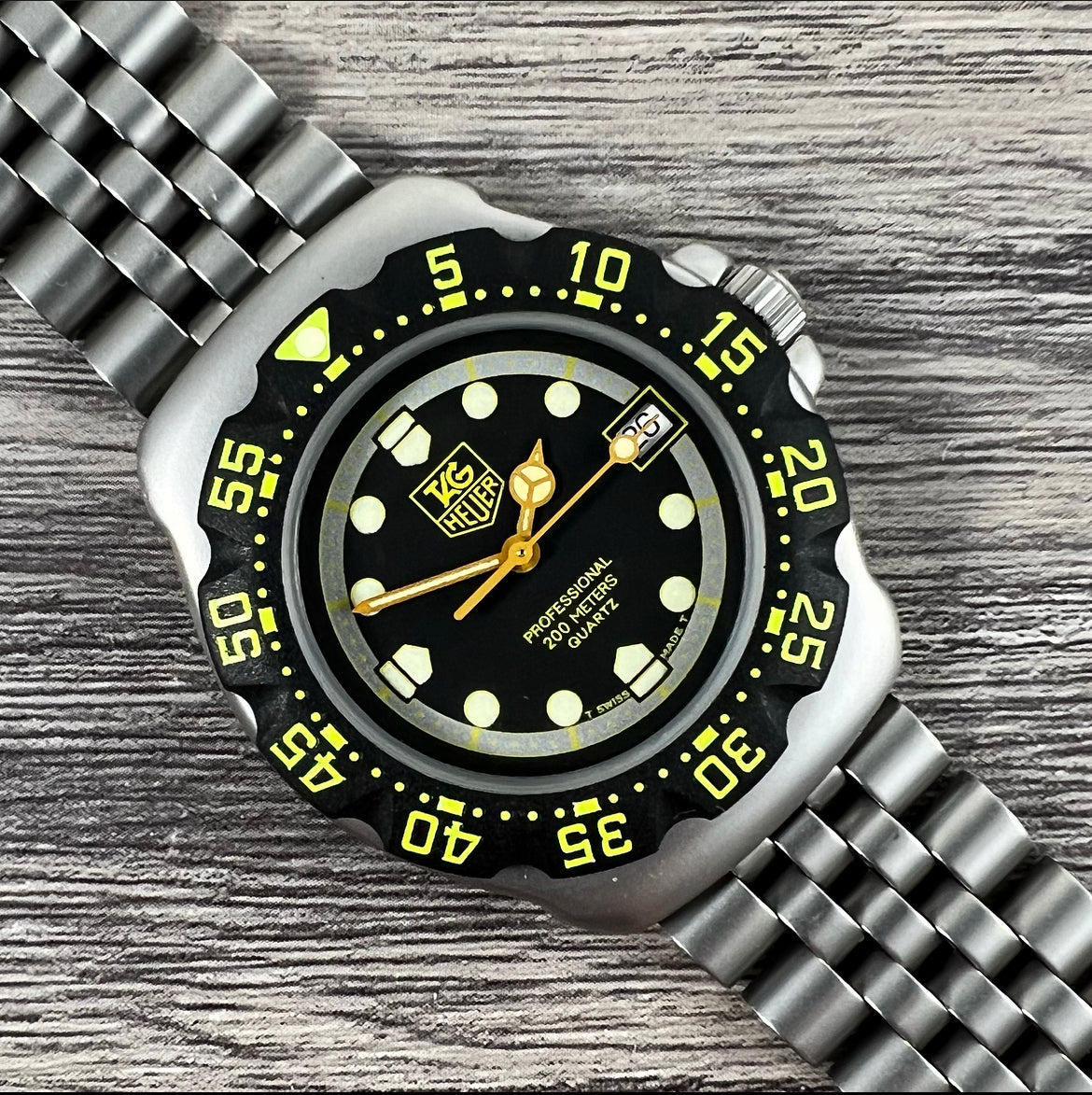 TAG HEUER Formula1 Pro 376.513 Black腕時計 1991 Tag Heuer Professional Formula 1 Quartz Unisex 376.513