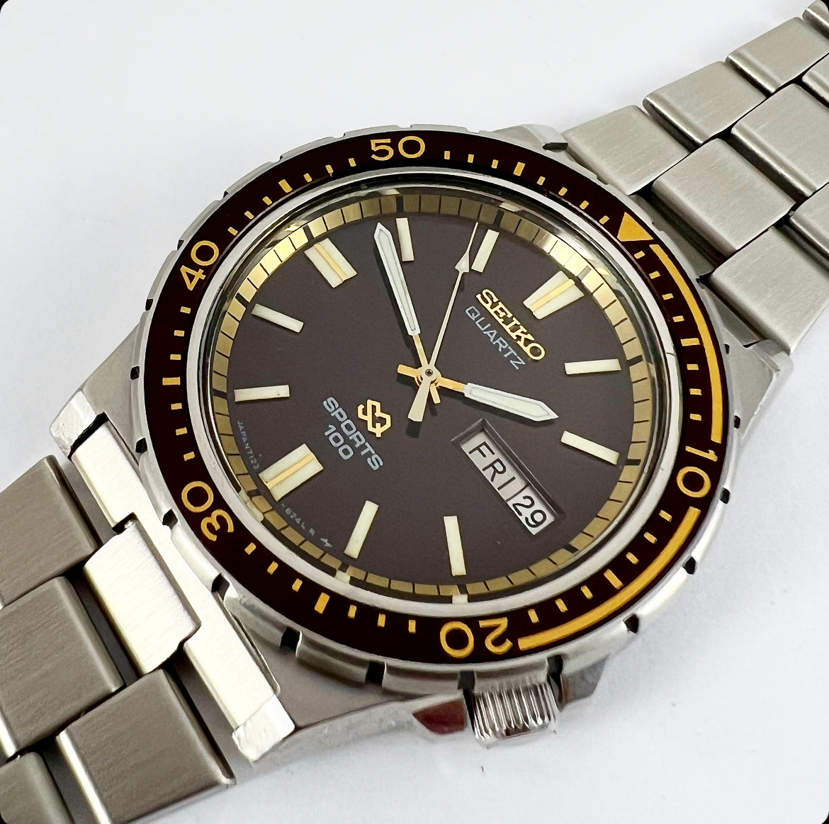 1979 Seiko Quartz SQ Sports 100 7123-823B 'Root Beer' – Mornington 