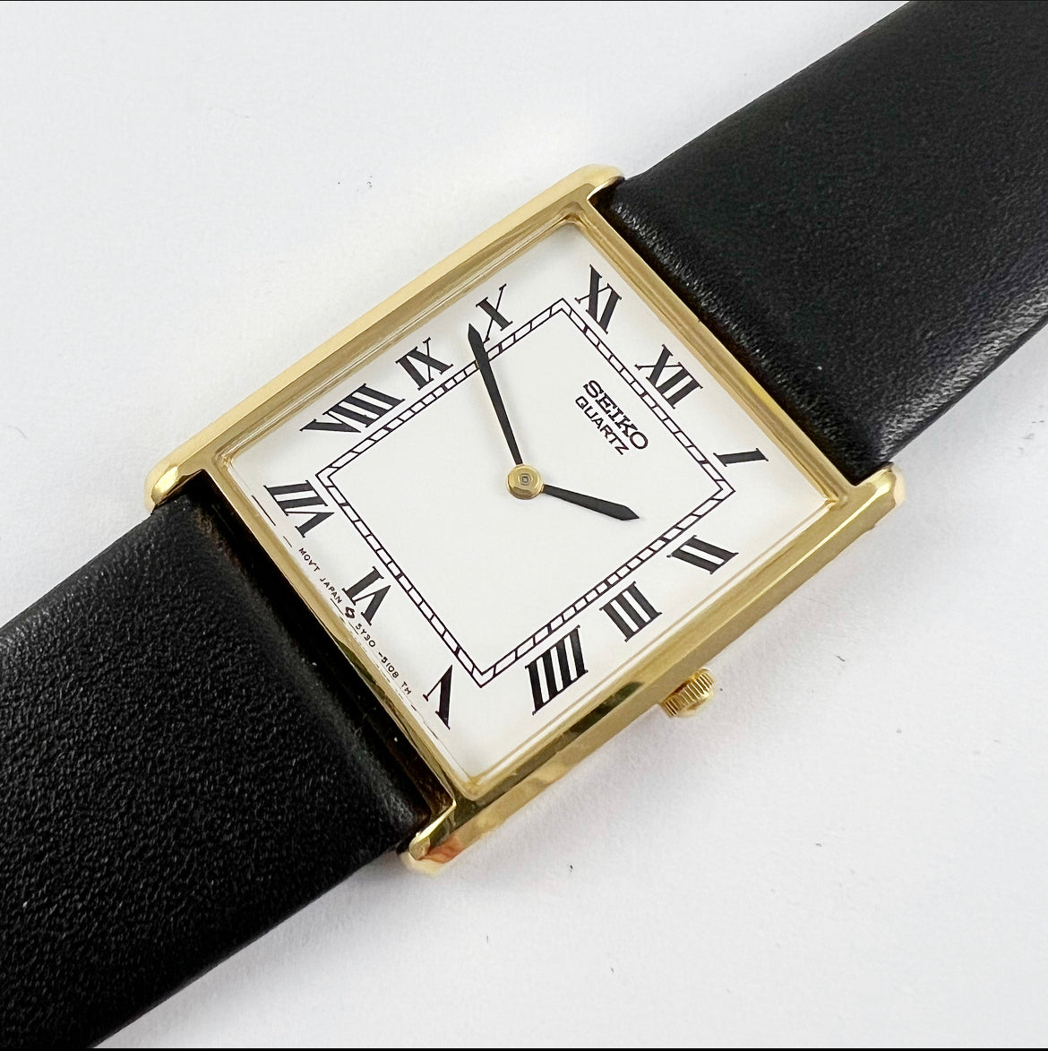 SEIKO RARE high quality 5Y30-5060 TANK CARTIER HOMAGE