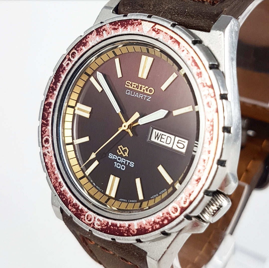 1982 Seiko Quartz SQ Sports 100 7123-823B 'Root Beer