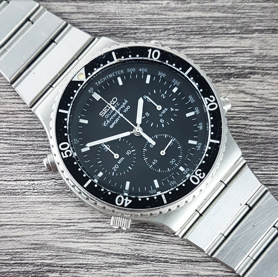 1983 Seiko 7A28-7040 Sports 100 'Speedmaster' Quartz Chronograph