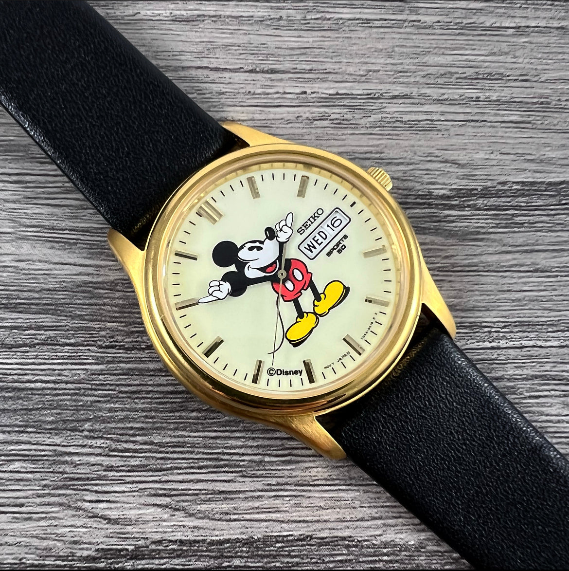 1995 Seiko Sports 50 Mickey Mouse 7N43-9A00 Quartz – Mornington