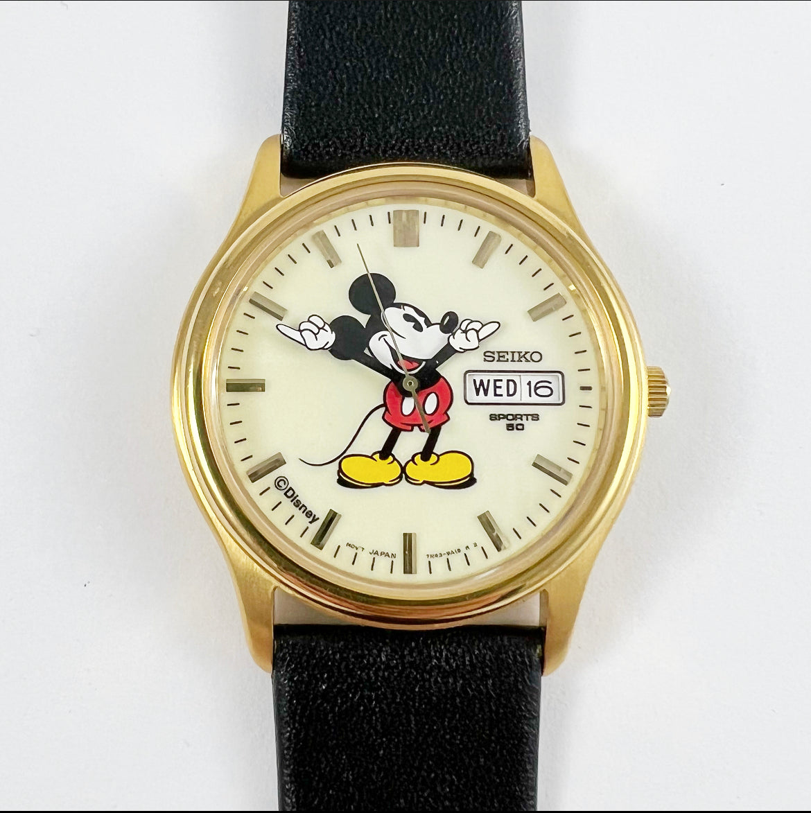 1995 Seiko Sports 50 Mickey Mouse 7N43 9A00 Quartz Mornington