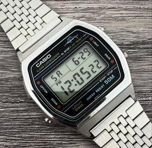 1980s Casio Marlin W-36 Quartz LCD Chronograph