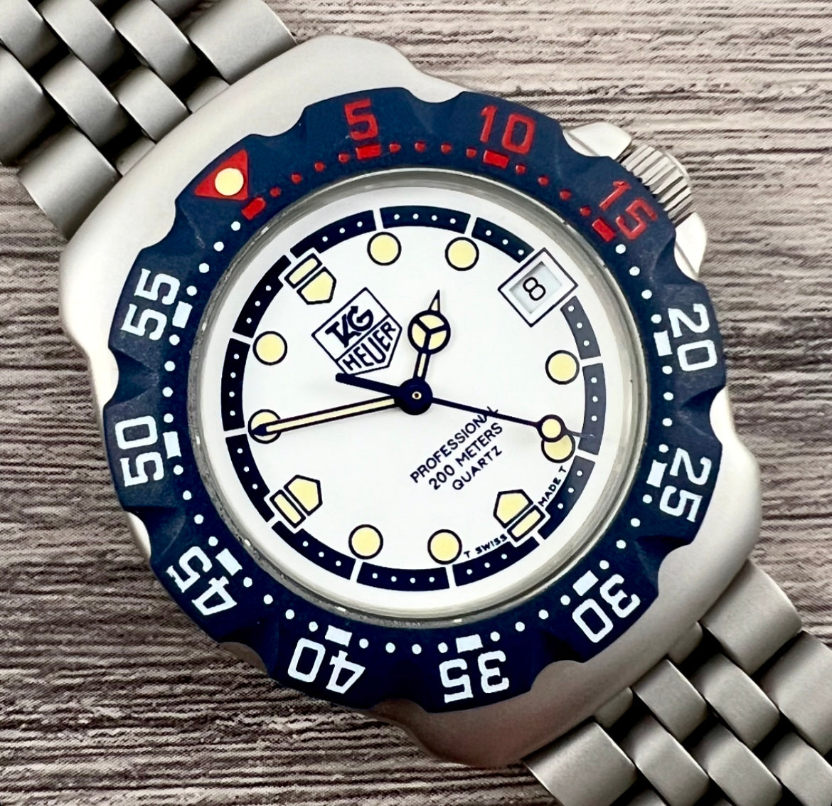 TAG Heuer 長傘 ネイビー/ホワイト 1996 Tag Heuer Professional Formula 1 Quartz Unisex WA1219 (Full