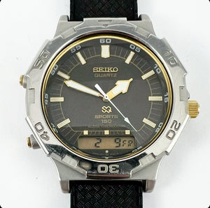 1988 Seiko SQ H601-8060 Sports 150 Ana Digi Quartz Chronograph