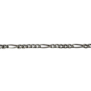 Figaro Curb Chain 4.5mm - 925 Sterling Silver - 24.5"