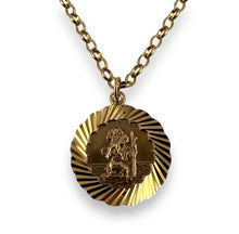 St. Christopher Pendant on Cable Chain 2.8mm - 9ct Yellow Gold - 18"