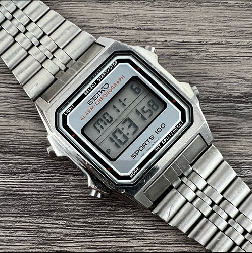 1985 Seiko SQ Sports 100 A904-5090 LCD Quartz