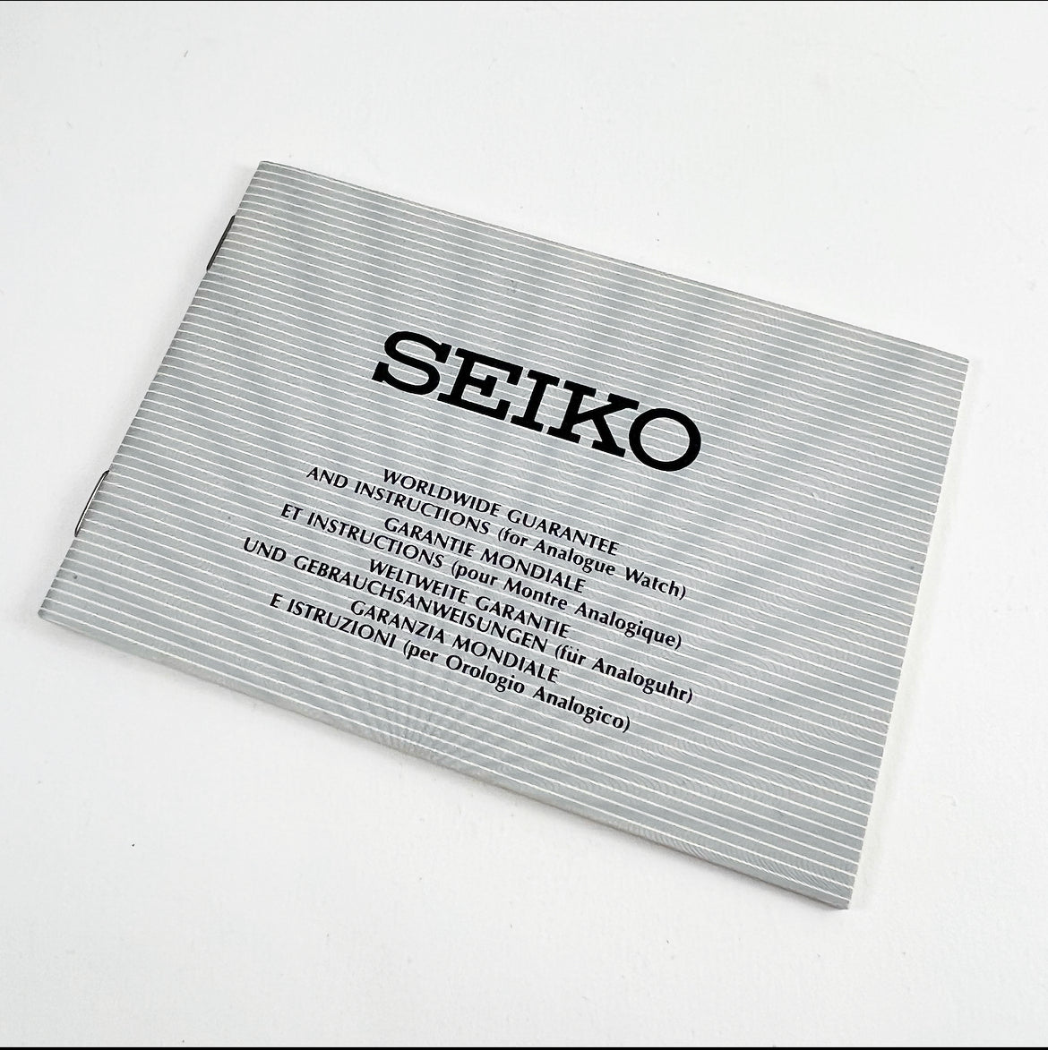 1990 Seiko Guarantee Booklet V657 6190