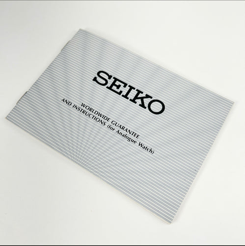 1991 Seiko Blank Guarantee Booklet NOS