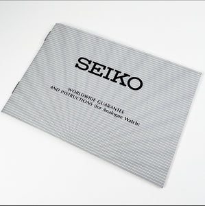 1992 Seiko Blank Guarantee Booklet NOS