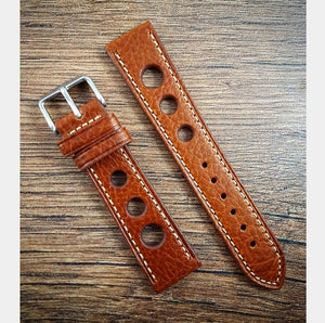 Racing Drivers Leather Strap - Mid Brown - 18mm/20mm