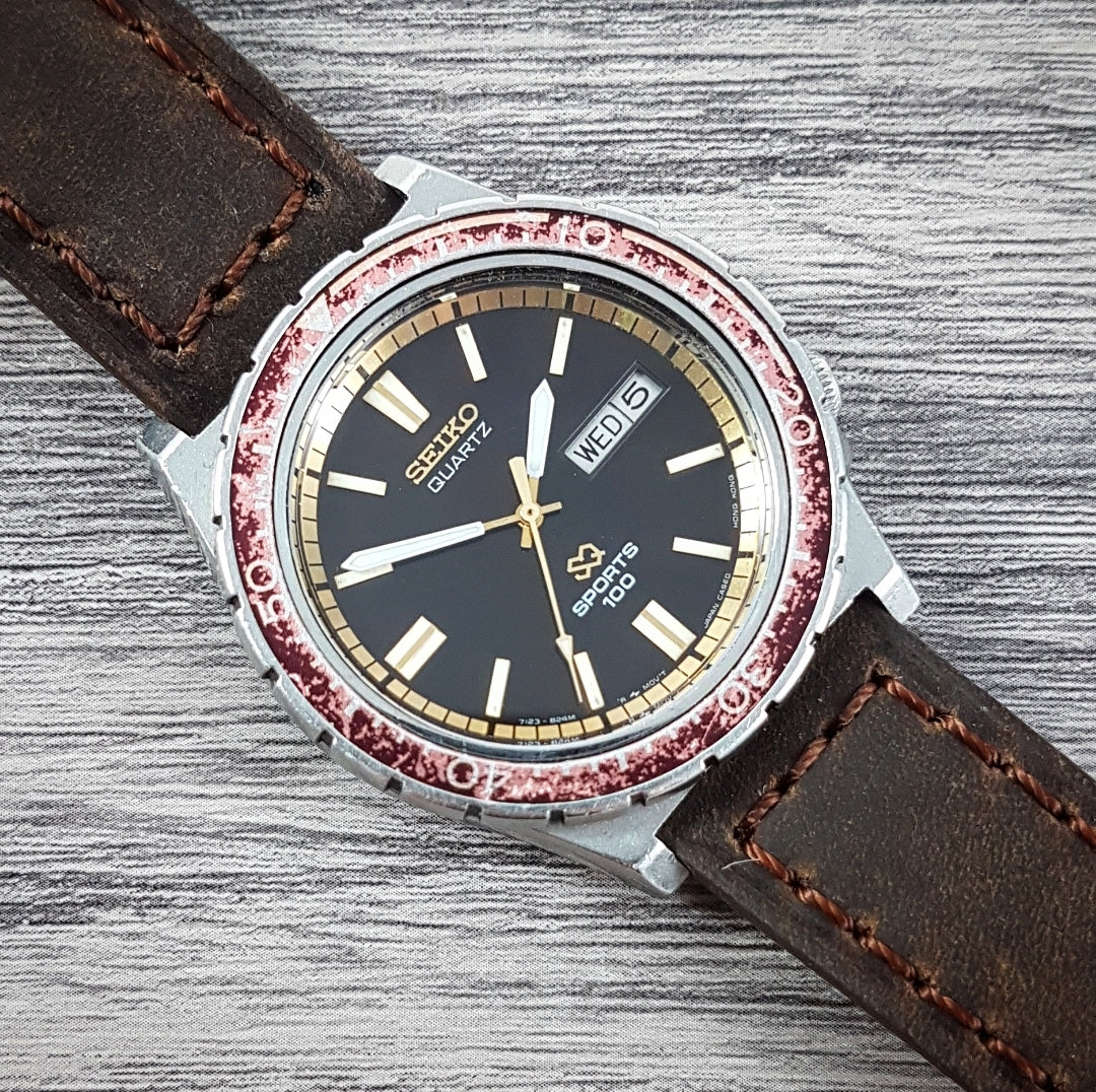 1982 Seiko Quartz SQ Sports 100 7123-823B 'Root Beer