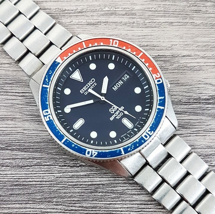 1979 Seiko SQ Sports 100 7546 6040 Pepsi Quartz Mornington Watches