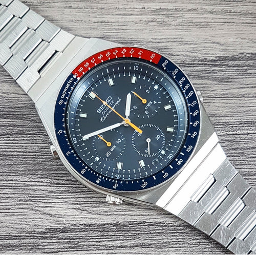1982 Seiko SQ 7A28-703A Quartz Chronograph