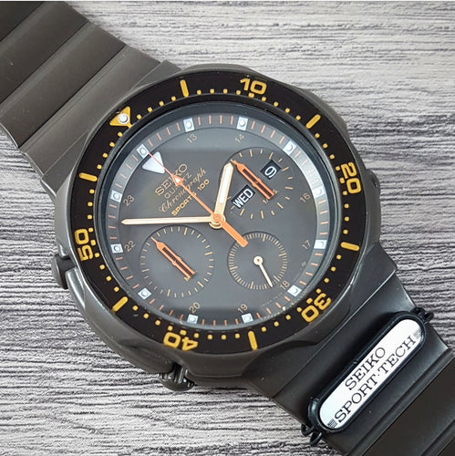 1985 Seiko SQ Sports 100 7A38-6020 Quartz Chronograph
