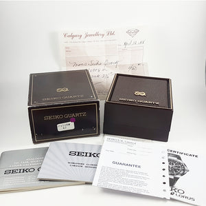 1985 Seiko SQ 7A48-7009 Sports 100 Quartz Chronograph (Full Set)